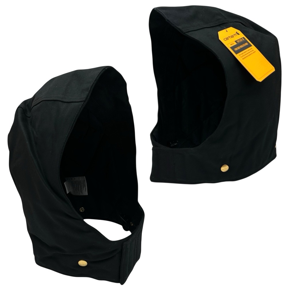 Carhartt Firm Duck Insulated Canvas Hood Sz 2X-5XL Black Cotton Water-repellent